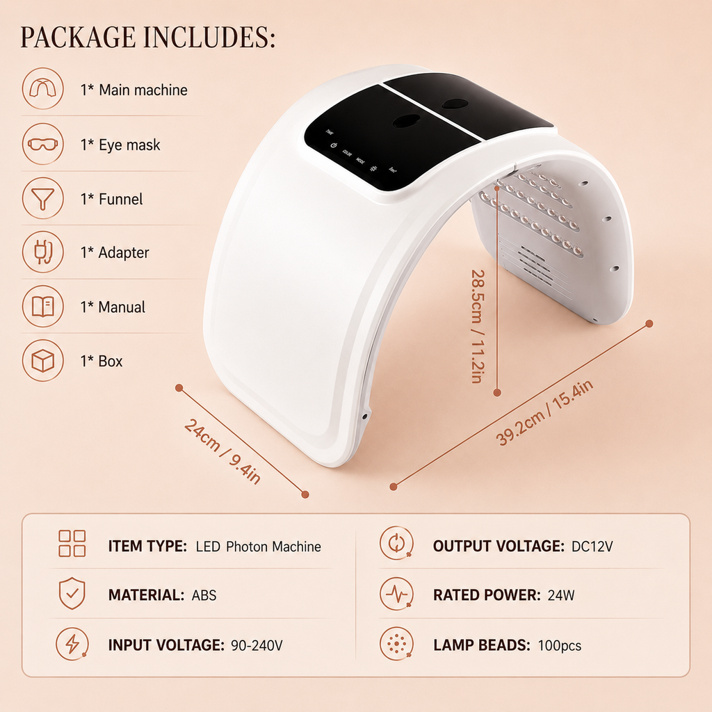 LED Skin Therapy Machine with Hydrating Nano Mist
